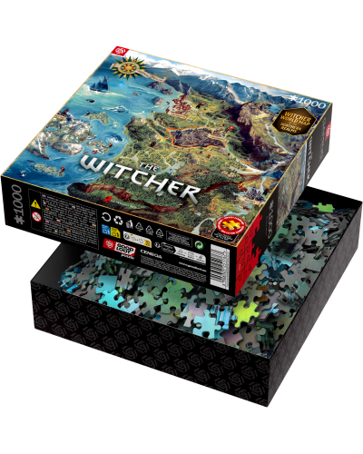 Puzzle Gaming The Witcher (Wiedźmin) The Northern Realms Map 1000 elementów