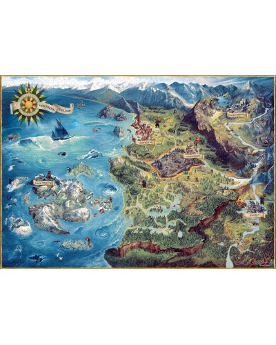 Puzzle Gaming The Witcher (Wiedźmin) The Northern Realms Map 1000 elementów