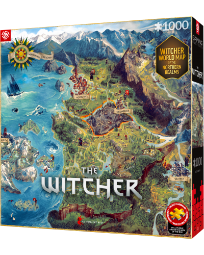 Puzzle Gaming The Witcher (Wiedźmin) The Northern Realms Map 1000 elementów