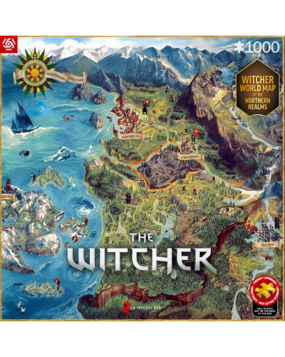 Puzzle Gaming The Witcher (Wiedźmin) The Northern Realms Map 1000 elementów