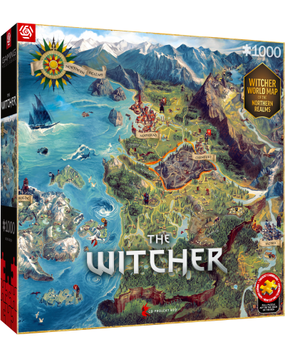 Puzzle Gaming The Witcher (Wiedźmin) The Northern Realms Map 1000 elementów