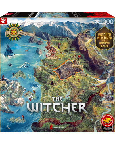 Puzzle Gaming The Witcher (Wiedźmin) The Northern Realms Map 1000 elementów