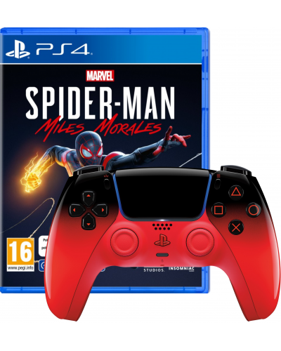Marvel's Spider-Man Miles Morales PS4 + Kontroler DualSense Techno Red *ZESTAW*