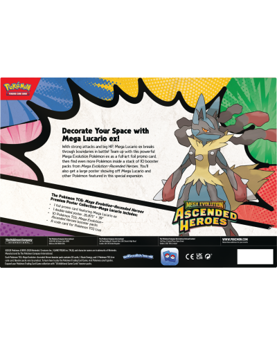 Pokémon TCG Mega Evolution - Ascended Heroes - Premium Poster Collection - Mega Lucario (6) 