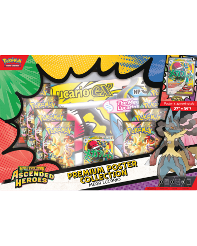 Pokémon TCG Mega Evolution - Ascended Heroes - Premium Poster Collection - Mega Lucario (6) 
