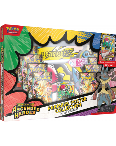 Pokémon TCG Mega Evolution - Ascended Heroes - Premium Poster Collection - Mega Lucario (6) 