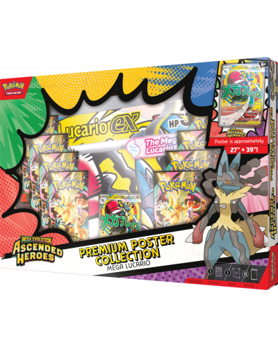 Pokémon TCG Mega Evolution - Ascended Heroes - Premium Poster Collection - Mega Lucario (6) 