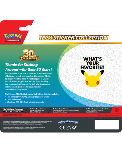Pokémon TCG 30th Celebration - Tech Sticker Collection - Alolan Exeggutor Pokémon TCG 30th Celebration - Tech Sticker Collection - Alolan Exeggutor