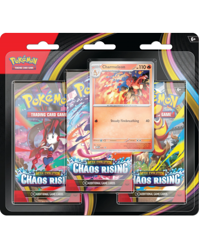Pokémon TCG Mega Evolution - Chaos Rising - 3-Pack Blister Pokémon TCG Mega Evolution - Chaos Rising - 3-Pack Blister