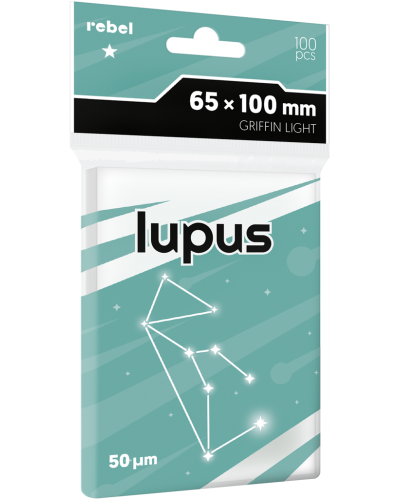 Koszulki na karty Rebel (65x100 mm) Lupus Light 100 sztuk