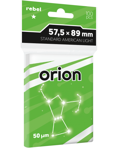 Koszulki na karty Rebel (57,5x89 mm) Orion Light 100 sztuk Koszulki na karty Rebel (57,5x89 mm) Orion Light 100 sztuk