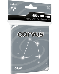 Koszulki na karty Rebel (63x88 mm) Corvus Premium 100 sztuk Koszulki na karty Rebel (63x88 mm) Corvus Premium 100 sztuk