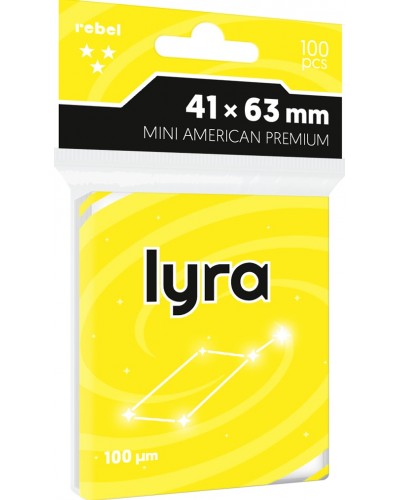 Koszulki na karty Rebel (41x63mm) Mini American Premium Lyra 100 sztuk