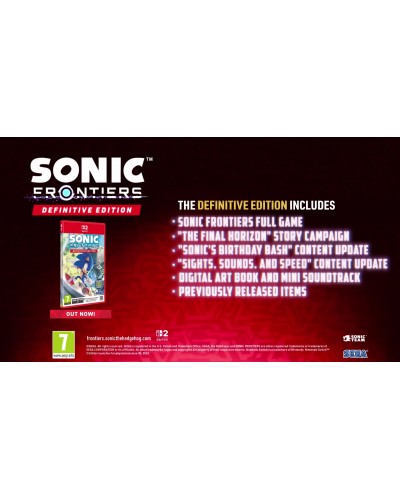 Sonic Frontiers Definitive Edition Nintendo Switch 2
