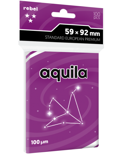 Koszulki na karty Rebel (59x92mm) Standard European Premium Aquila 100 sztuk