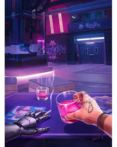 Cyberpunk 2077 Gra planszowa Johnny Silverhand i NCPD