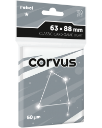 Koszulki na karty Rebel (63x88 mm) Corvus Light 100 sztuk Koszulki na karty Rebel (63x88 mm) Corvus Light 100 sztuk