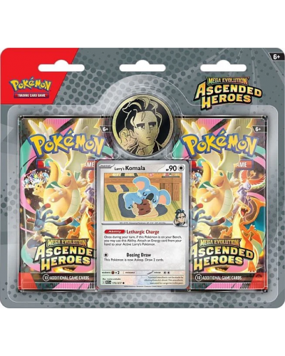 Pokemon TCG Mega Evolution Ascended Heroes Trainer’s 2-Pack Blister Larry’s Komala