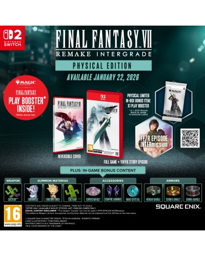 Final Fantasy VII Remake Intergrade Nintendo Switch 2 + karty Magic The Gathering
