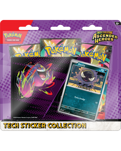Pokemon TCG Mega Evolution Ascended Heroes Tech Sticker Collection Gastly/Mega Gengar