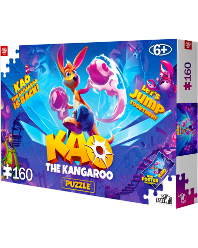 Puzzle Kids Kangurek Kao - Kao is Back 160 Elementów Promocja Ferie Zimowe