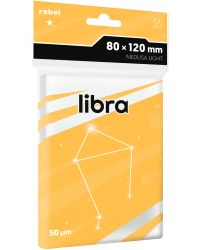 Koszulki na karty Rebel (80x120 mm) Libra Medusa Light 100 sztuk