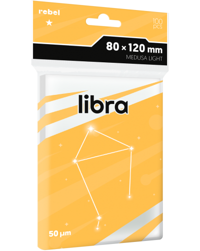 Koszulki na karty Rebel (80x120 mm) Libra Medusa Light 100 sztuk