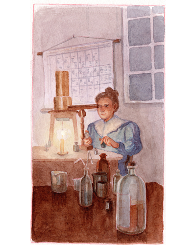 Śladami Marii Skłodowskiej-Curie Gra planszowa