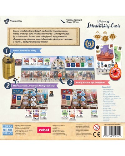 Śladami Marii Skłodowskiej-Curie Gra planszowa