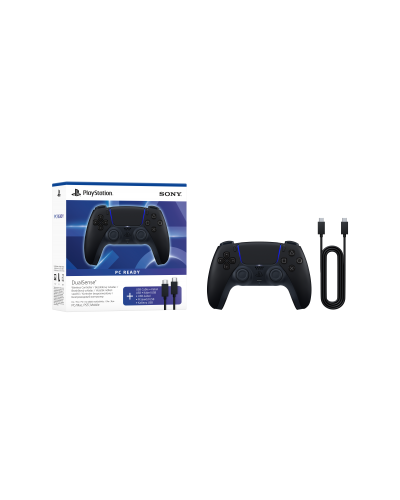 Kontroler SONY Playstation 5 DualSense Nocna Czerń z przewodem USB do komputera PC