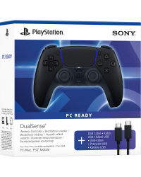 Kontroler SONY Playstation 5 DualSense Nocna Czerń z przewodem USB do komputera PC