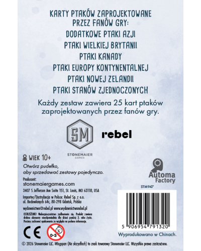 Na skrzydłach Karty fanów Pakiet 1 (6 zestawów) Na skrzydłach Karty fanów Pakiet 1 (6 zestawów)