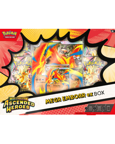 Pokémon TCG Mega Evolution - Ascended Heroes - Mega Emboar ex Box
