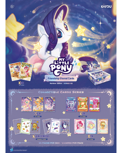 My Little Pony Frendship Eternal Cards - Rainbow Edition - Gold Blister Display (24)