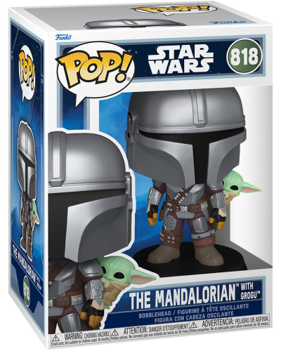Figurka POP Star Wars The Mandalorian w/Grogu Bobblehead 818 Figurka POP Star Wars The Mandalorian w/Grogu Bobblehead 818