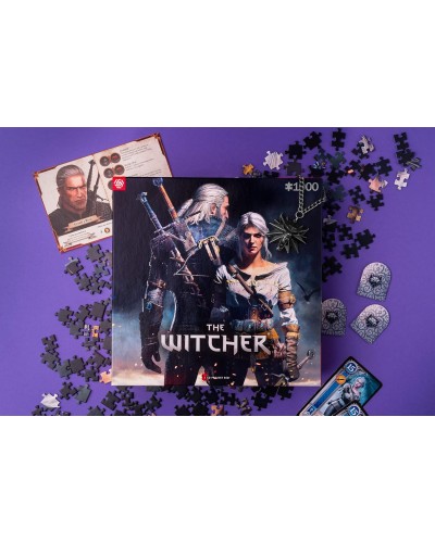 Puzzle Gaming The Witcher Geralt & Ciri 1000 Elementów Promocja Ferie Zimowe