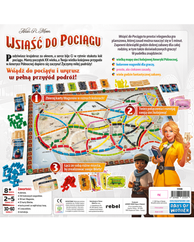 Wsiąść do Pociągu Gra planszowa Wsiąść do Pociągu Gra planszowa