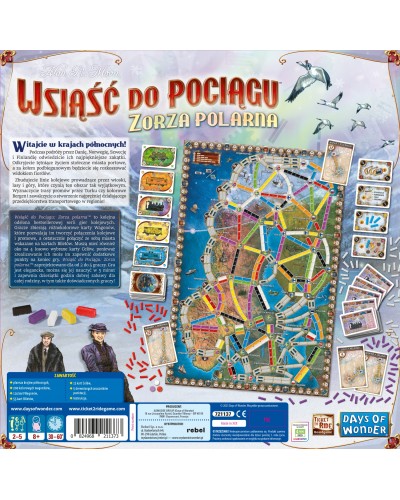 Wsiąść do Pociągu Zorza polarna Gra planszowa Wsiąść do Pociągu Zorza polarna Gra planszowa