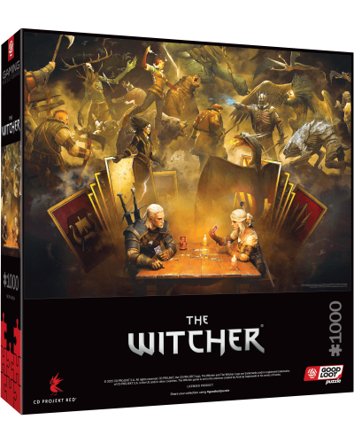 Puzzle Gaming The Witcher (Wiedźmin) Playing Gwent 1000 elementów 