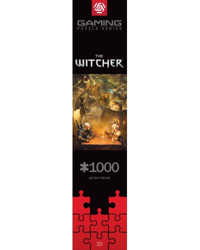 Puzzle Gaming The Witcher (Wiedźmin) Playing Gwent 1000 elementów 