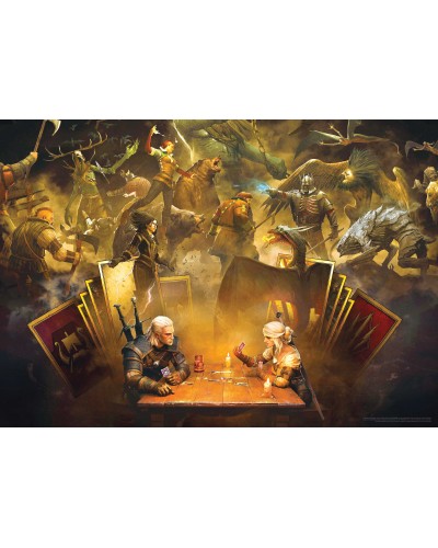 Puzzle Gaming The Witcher (Wiedźmin) Playing Gwent 1000 elementów 