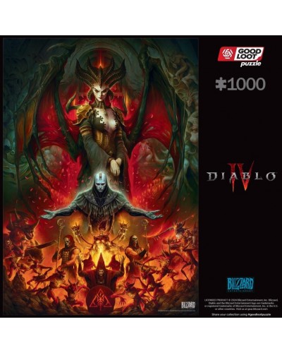 Puzzle Gaming Diablo IV Lilith Composition Puzzles 1000 elementów Puzzle Gaming Diablo IV Lilith Composition Puzzles 1000 elementów