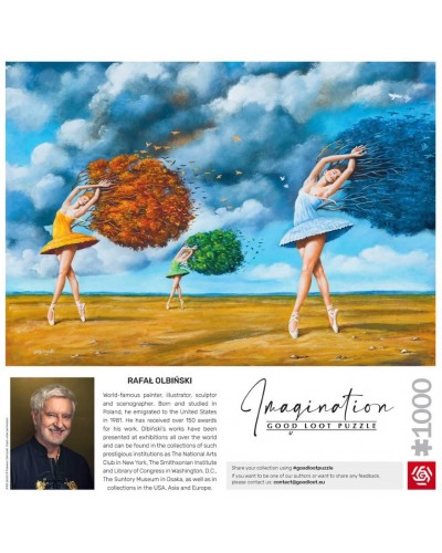Puzzle Imagination Rafał Olbiński The Shape of Color Green 1000 elementów Puzzle Imagination Rafał Olbiński The Shape of Color Green 1000 elementów
