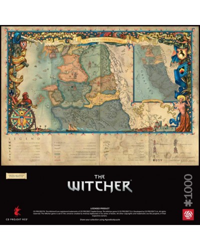 Puzzle Gaming Wiedźmin Królestwa Północy puzzle 1000 elementów 