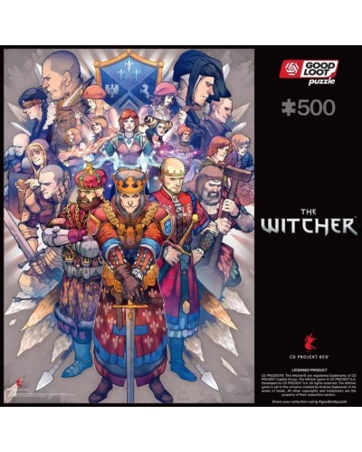 Puzzle Gaming The Witcher Northern Realms Puzzles 500 elementów Promocja Ferie Zimowe