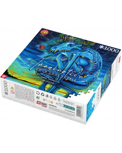 Puzzle Imagination Kamil Jakóbczak White Wolf / Biały Wilk 1000 Elementów *Nowość