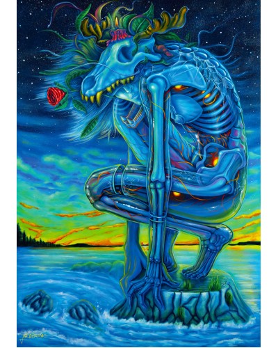 Puzzle Imagination Kamil Jakóbczak White Wolf / Biały Wilk 1000 Elementów *Nowość