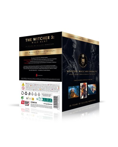 Puzzle The Witcher 3 Wild Hunt 10 Years of Killing Monsters Puzzle Trilogy 3x1000 elementów