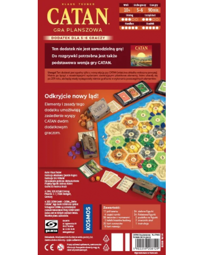 Catan Gra planszowa Dodatek 5-6 osób (2025) Catan Gra planszowa Dodatek 5-6 osób (2025)