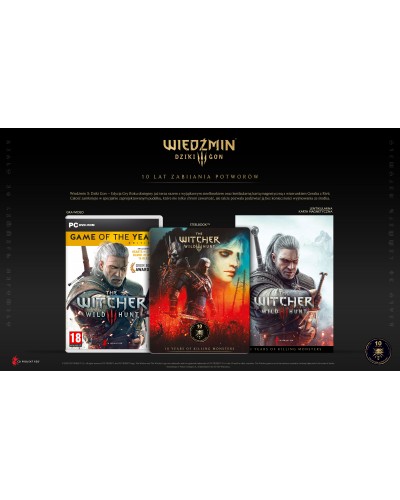 Wiedźmin 3 Dziki Gon Edycja Gry Roku + Jubileuszowy Steelbook + Jubileuszowy Steelbook PC